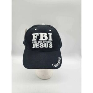 FBI Firm Believer In Jesus Hat Black Cotton Baseball Cap I Love Jesus New